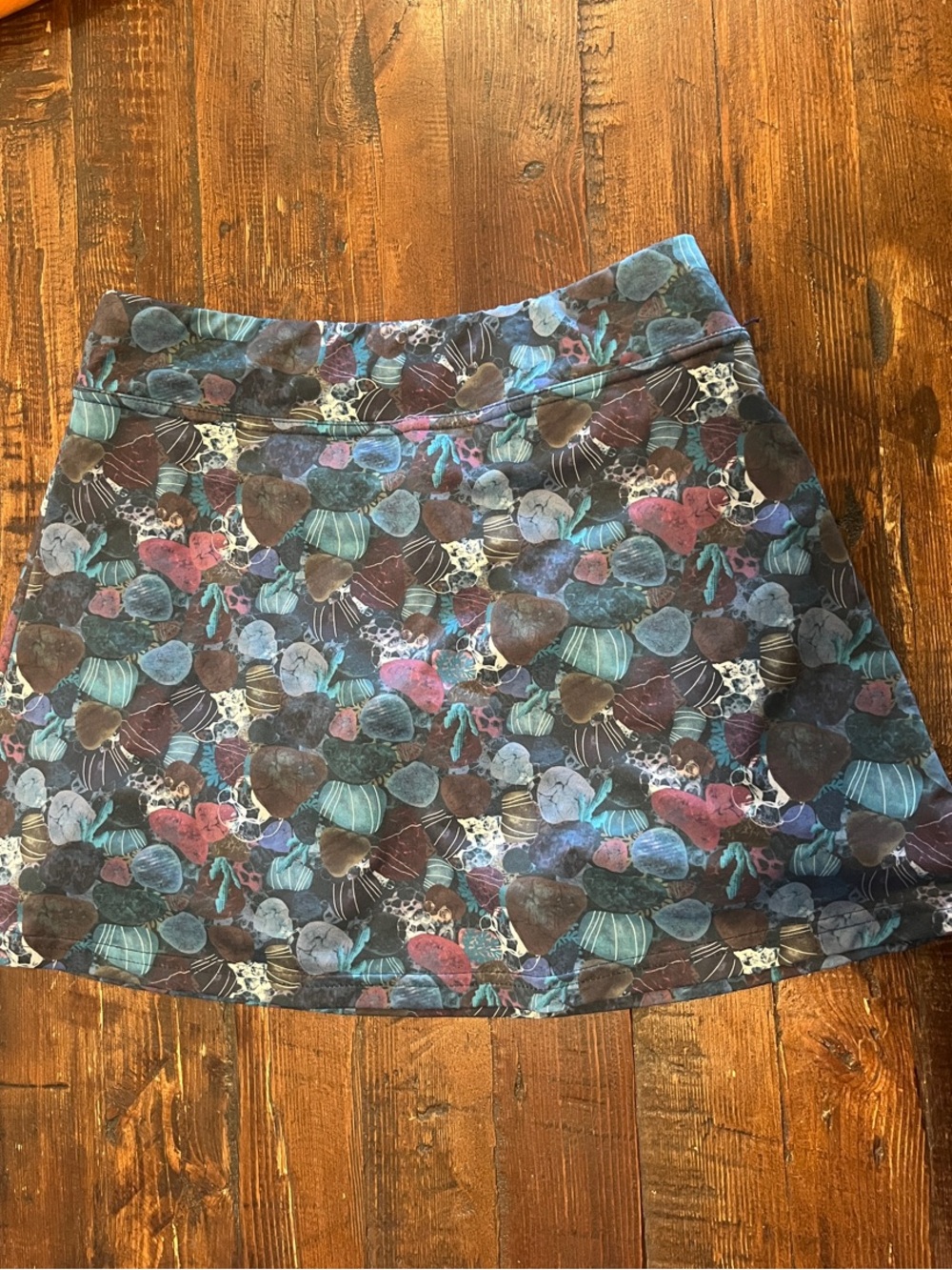 Youer River Stone Print A-Line Skort with built in sunflower shorts!